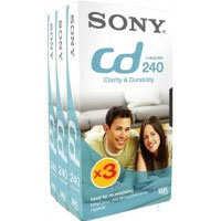 Sony VIDEO VHS 3-PACK 240MIN CD (3E240CD)